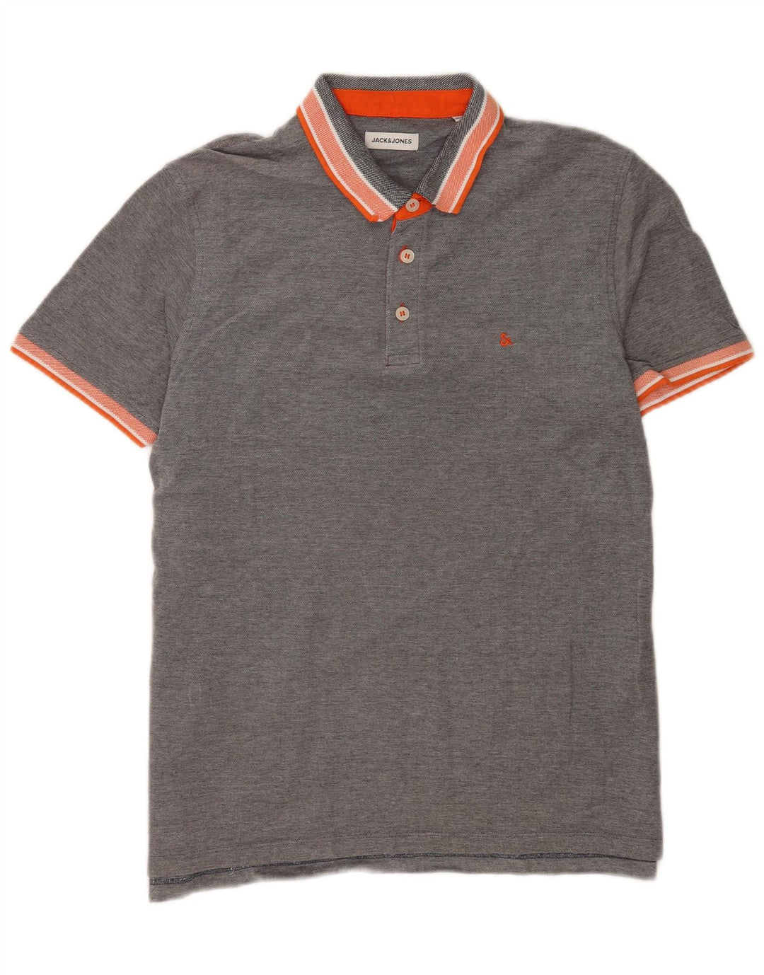 Ανδρικό μπλουζάκι πόλο Jack & Jones XL Γκρι βαμβακερό