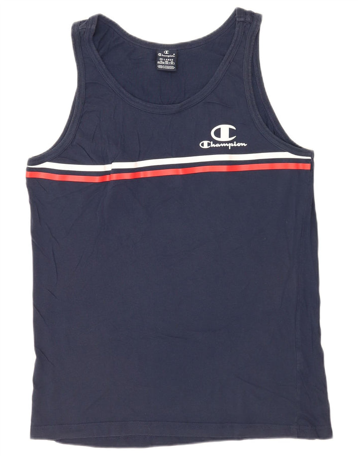 Ανδρικό γιλέκο Champion 2XL Navy Blue ριγέ
