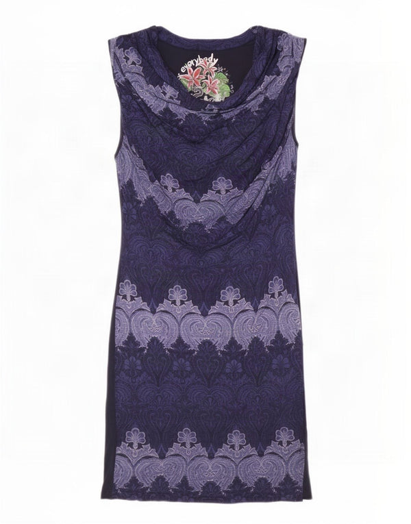 Desigual γυναικείο φόρεμα με θήκη UK 18 XL Navy Blue Paisley
