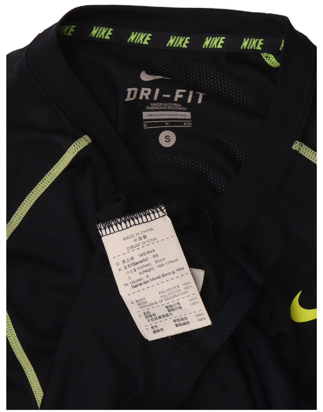 Ανδρικό μπλουζάκι Nike Dri Fit Small Small Navy Blue Polyester