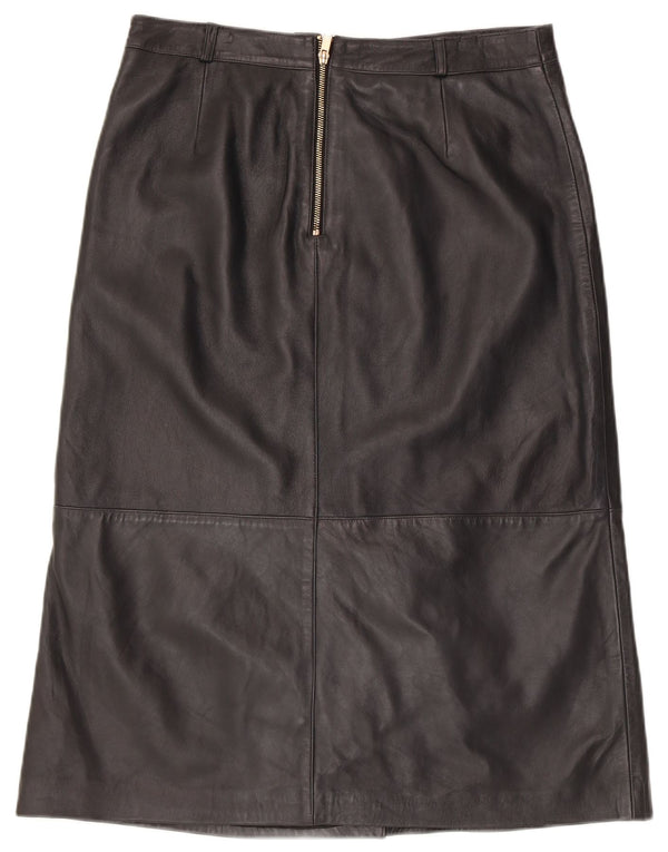 Γυναικεία δερμάτινη φούστα MINT VELVET UK 14 Large W34 Μαύρο δέρμα