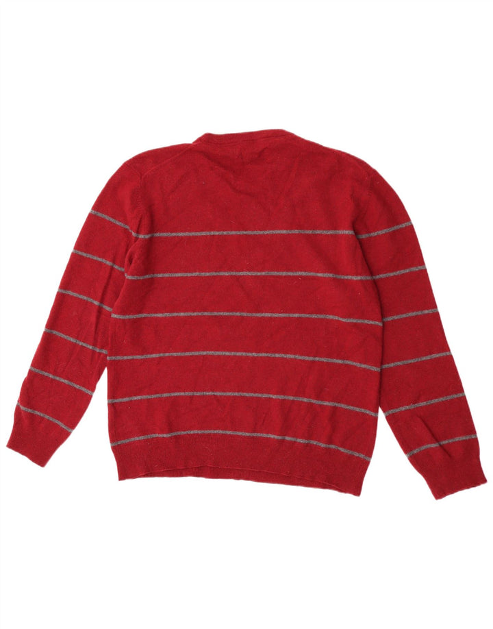Ανδρικό πουλόβερ Gant Crew Neck Jumper XL Κόκκινο ριγέ Lambswool
