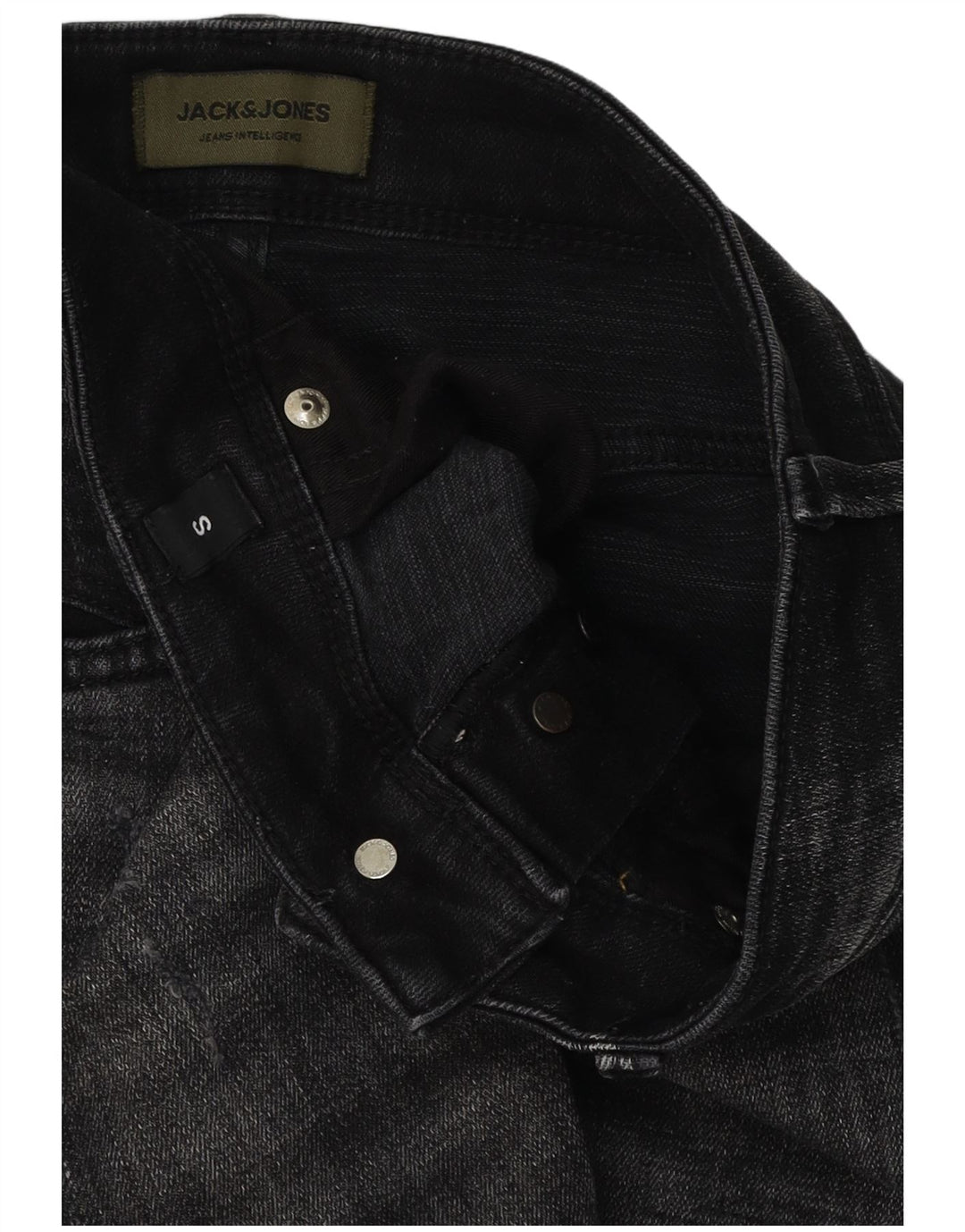 Jack & Jones Ανδρικό τζιν σορτς ταλαιπωρημένο Small W29 μαύρο