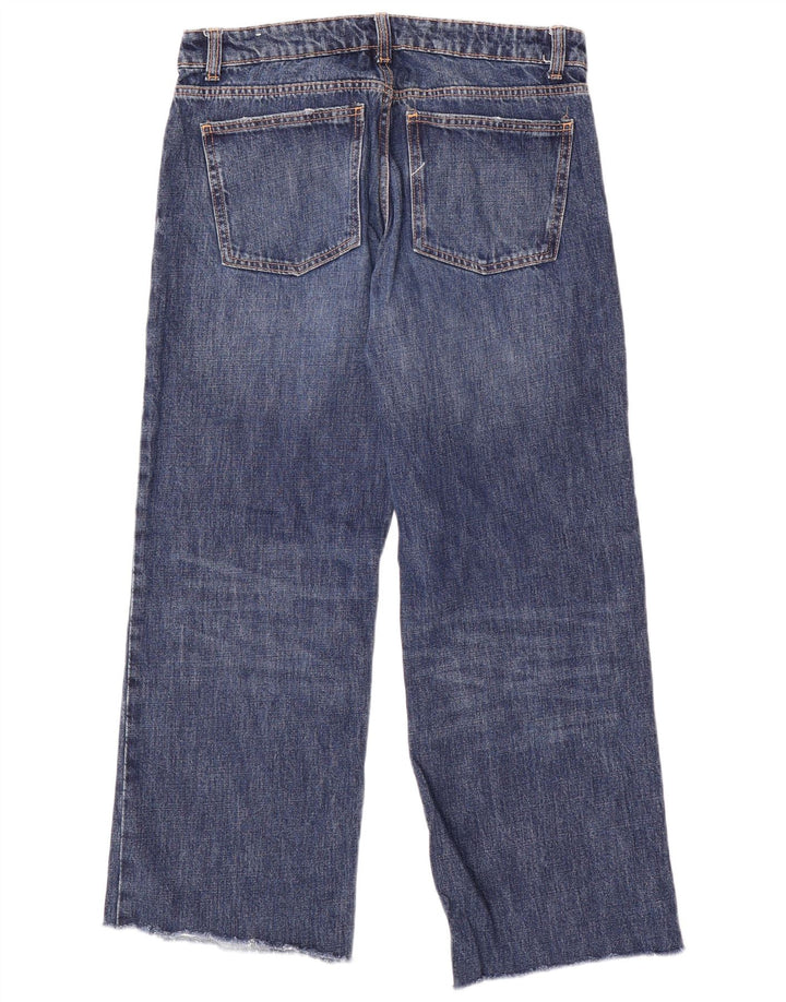 Zara Γυναικείο φαρδύ τζιν τζιν EU 40 Medium W30 L29 Μπλε βαμβακερό