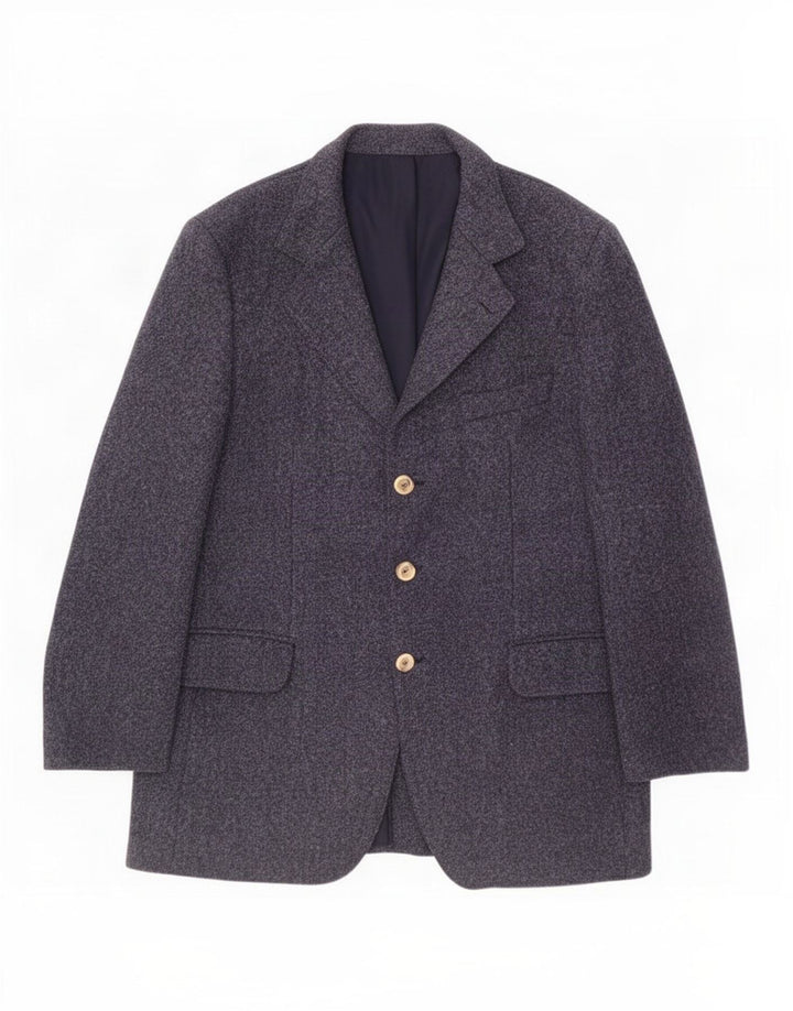Harris Tweed Ανδρικό μπλέιζερ μπουφάν UK 40 Large Navy Blue New Wool