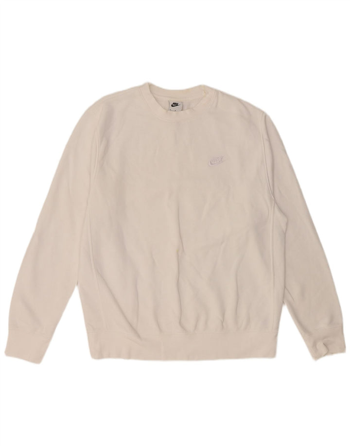 Ανδρικό φούτερ NIKE Jumper, μεσαίο λευκό βαμβακερό