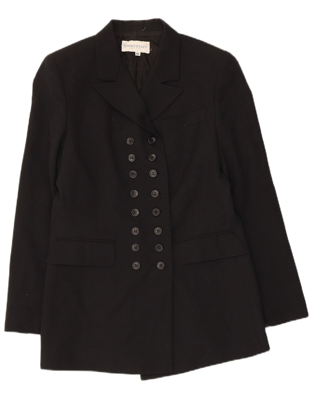 SPORTSTAFF Γυναικείο Μπουφάν με διπλό στήθος IT 46 μεγάλο μαύρο