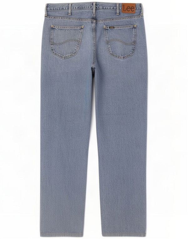 Lee Mens Chicago Straight Jeans W40 L34 Blue Cotton