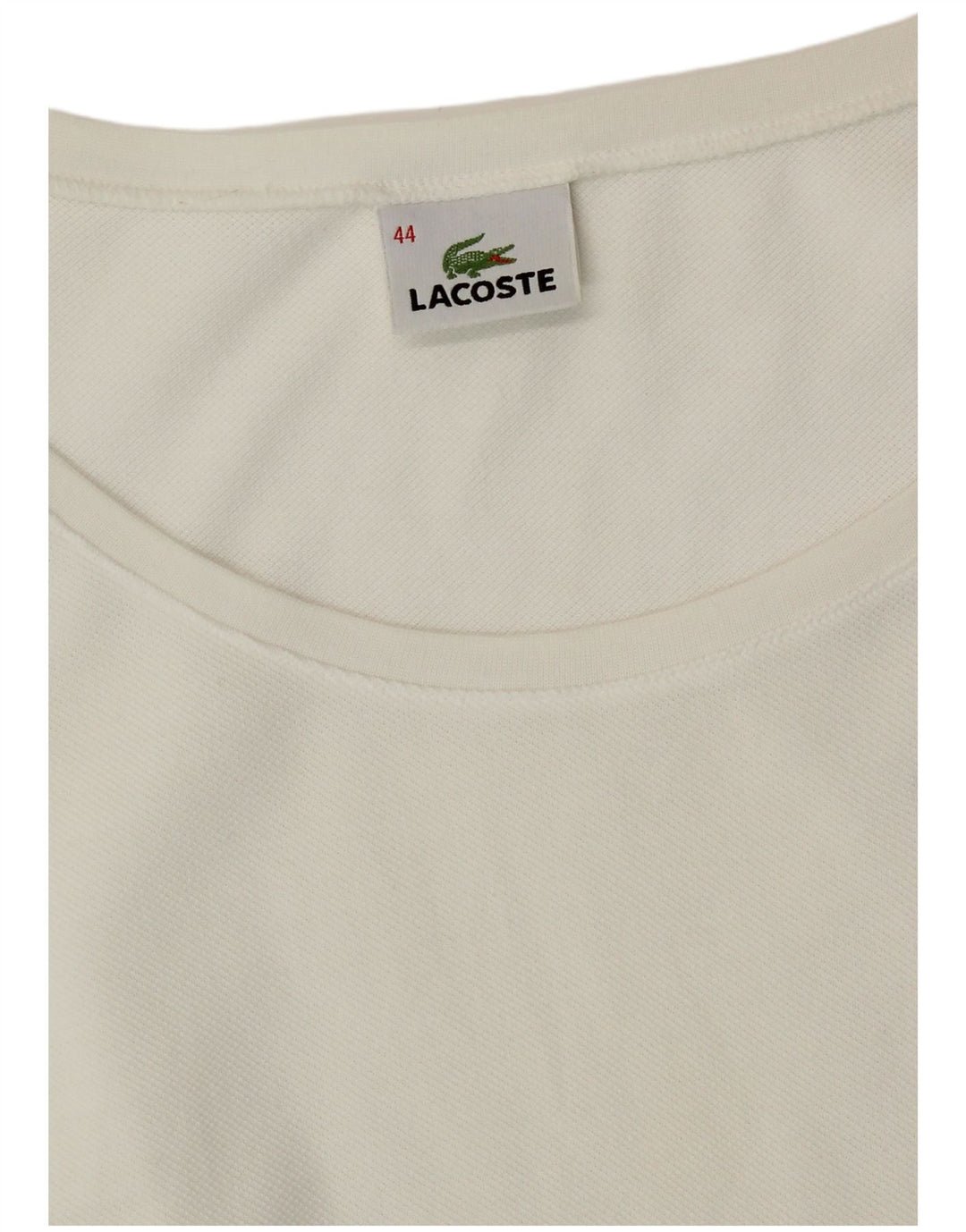 Γυναικείο T-Shirt Lacoste Top Size 44 Μεγάλο λευκό βαμβακερό
