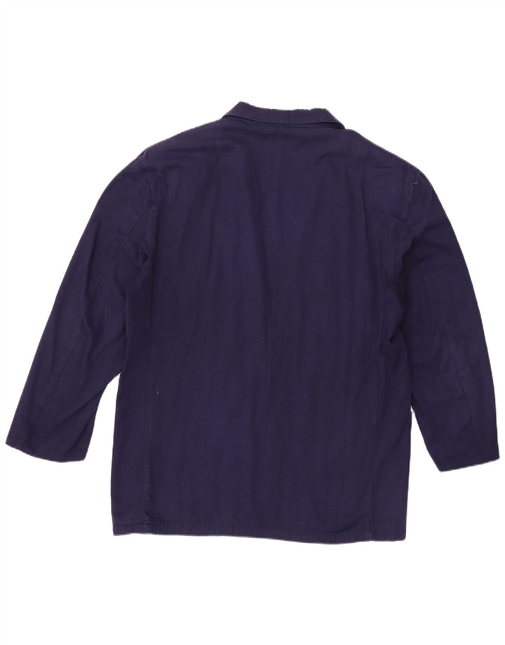 Ανδρικό μπουφάν με 2 κουμπιά 3/4 μανίκια UK 42 XL Navy Blue Cotton