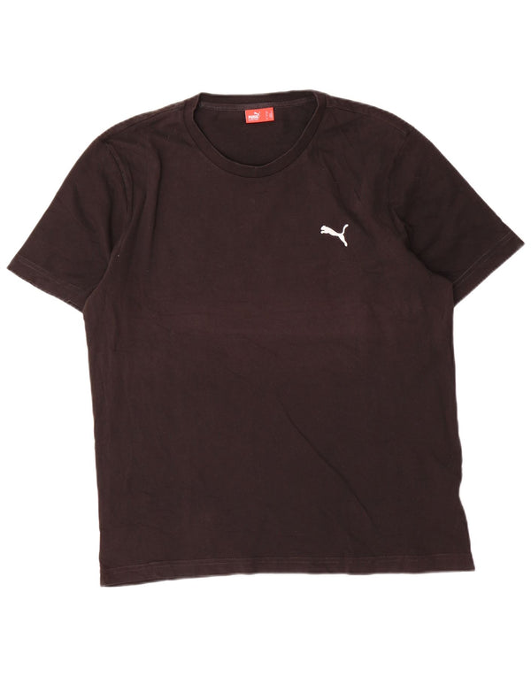 Ανδρικό T-Shirt Puma Τοπ μεσαίο μαύρο βαμβακερό