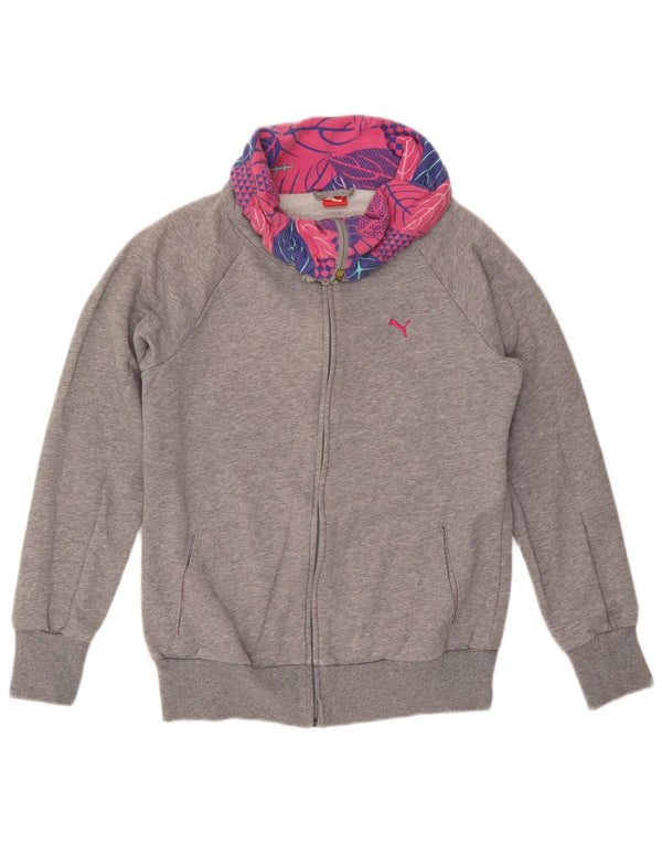 Γυναικεία φόρμα PUMA Top Jacket UK 12 Medium Grey Floral Βαμβακερό
