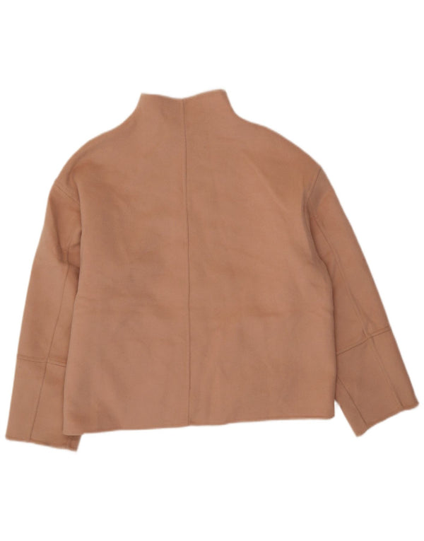 Zara Γυναικείο Bomber Jacket UK 14 Medium Orange Wool