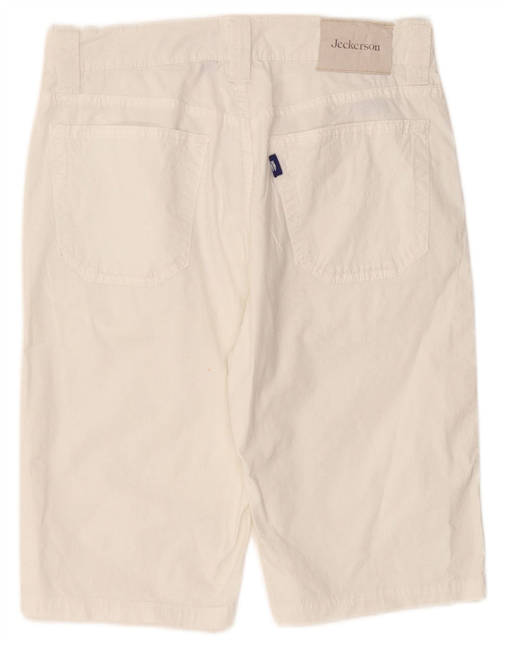 JECKERSON Γυναικείο βερμούδα casual σορτς W31 μεσαίο λευκό βαμβακερό
