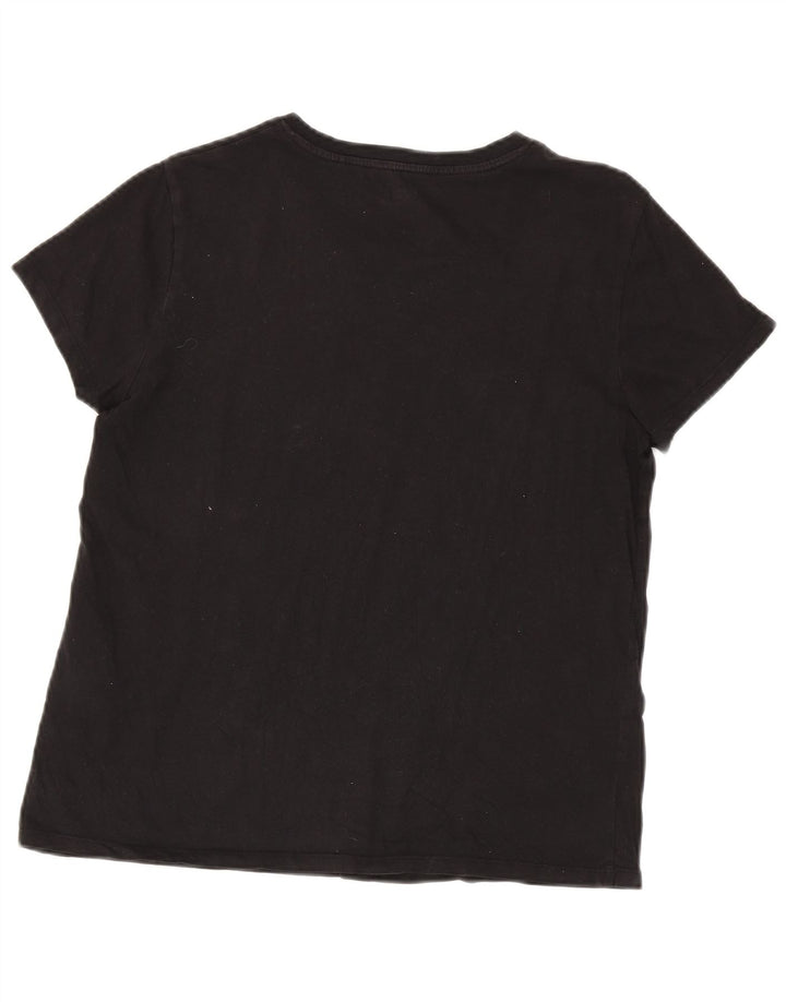 Γυναικείο γραφικό μπλουζάκι Levi's Oversized Top UK 14 μεσαίο μαύρο βαμβακερό