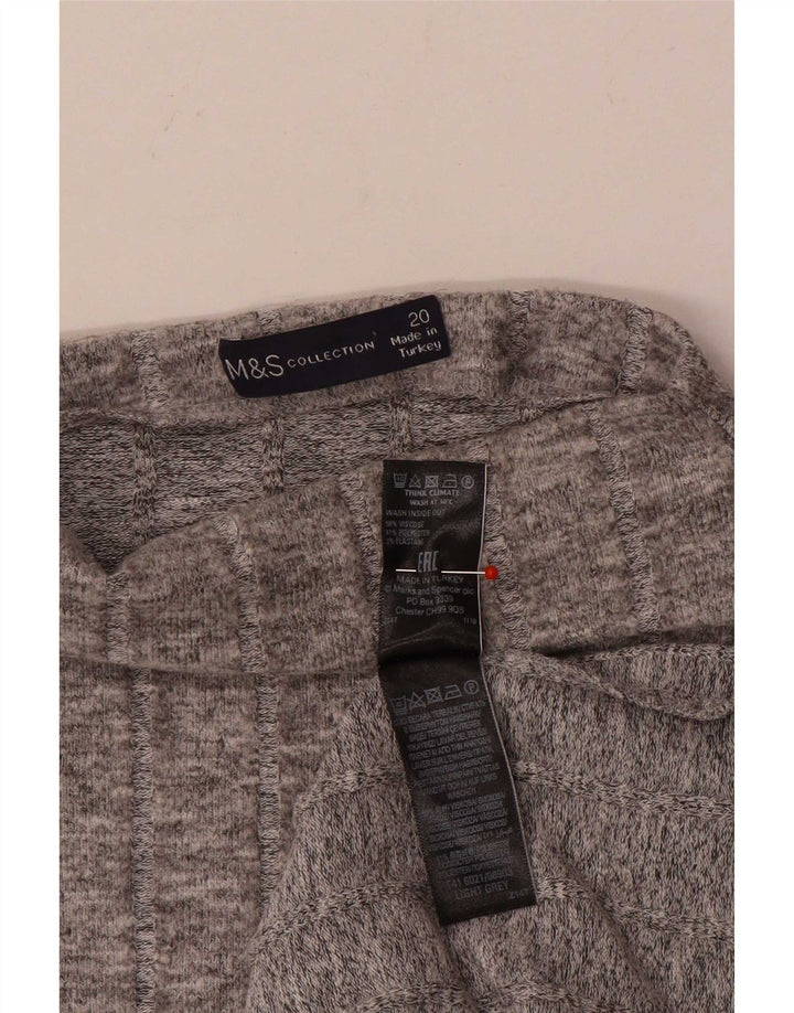 Marks & Spencer Γυναικεία μπλούζα μακρυμάνικη UK 20 2XL γκρι βισκόζη