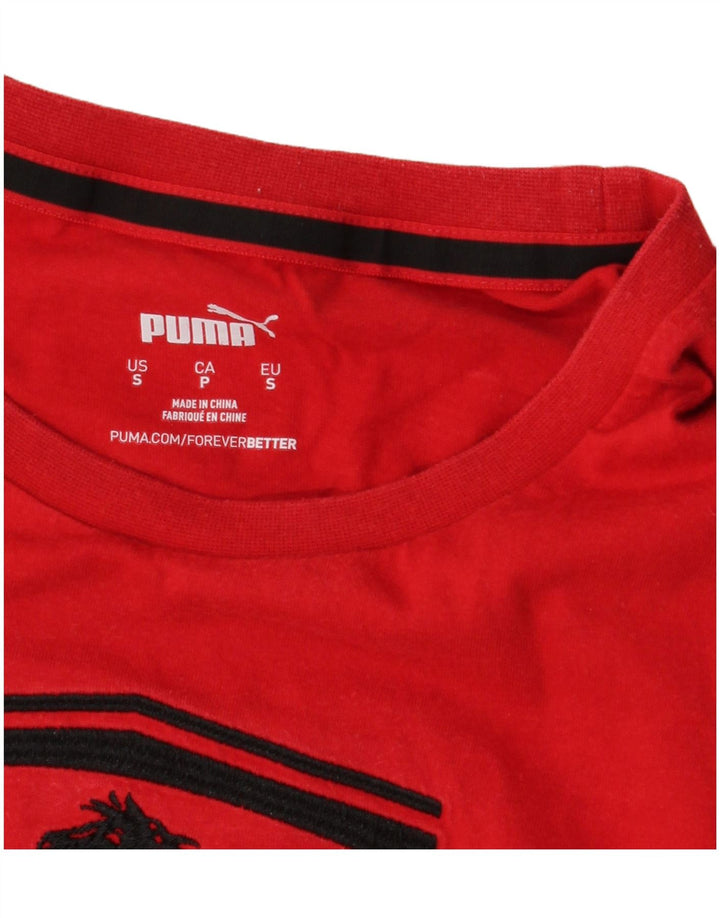 Ανδρικό T-Shirt PUMA Ferrari Graphic Top Small Red
