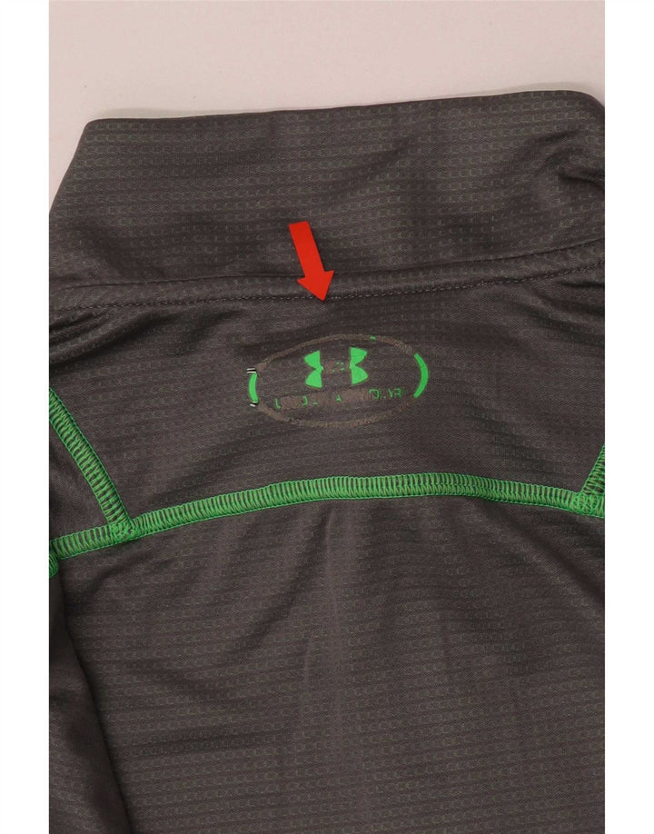 Under Armour Ανδρική μπλούζα με φερμουάρ με μακρυμάνικο μεγάλο γκρι πολυεστερικό σπορ