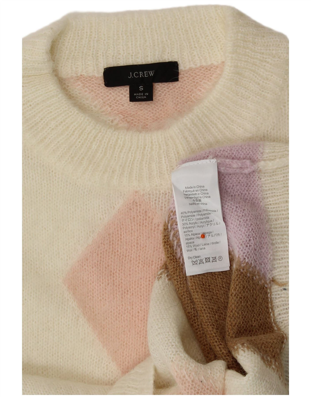 J. CREW Γυναικείο πουλόβερ με λαιμόκοψη Crop Crew UK 10 Small Off White