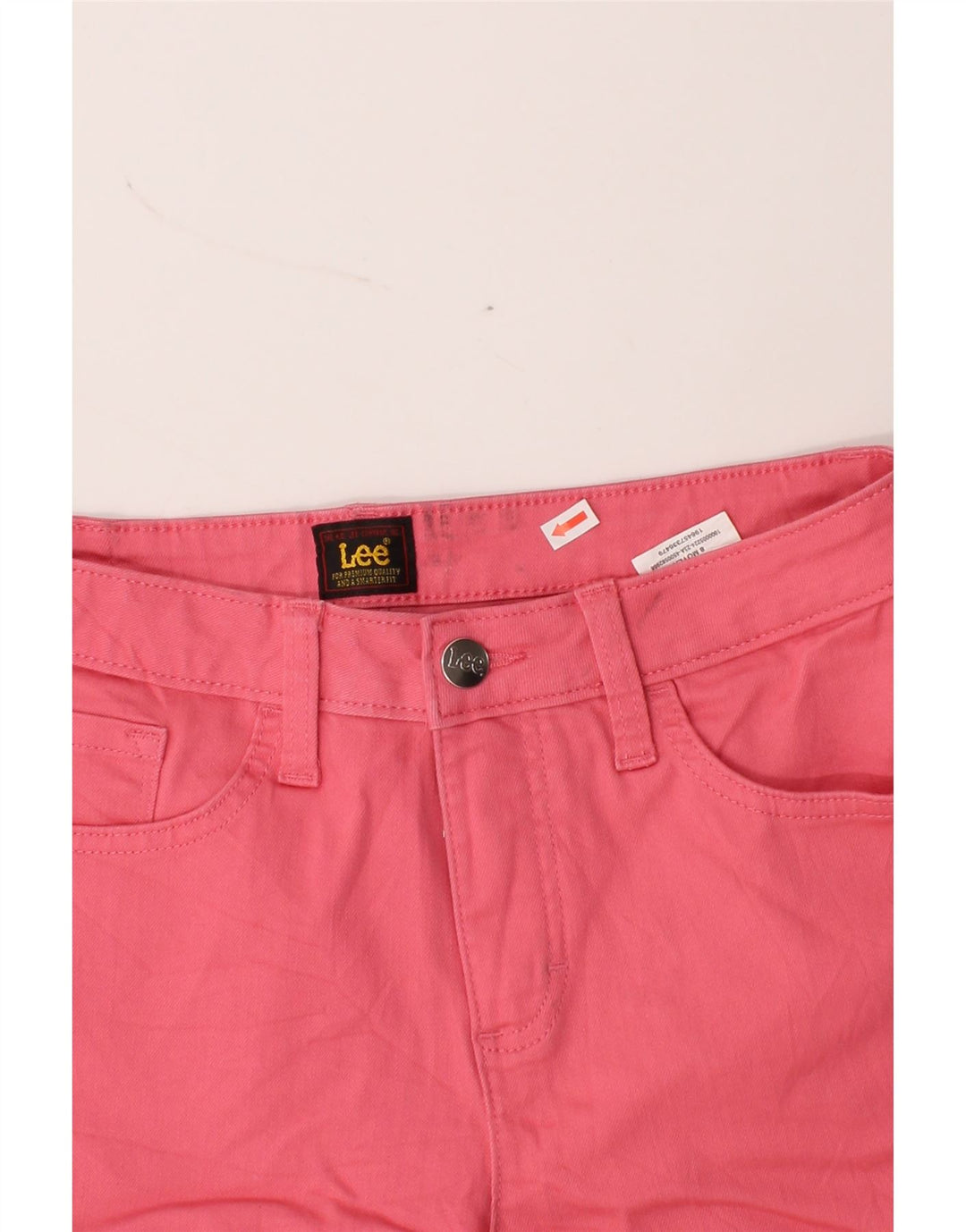 LEE Womens Denim Shorts US 8 Medium W30 Pink Cotton Vintage Lee and Second-Hand Lee from Messina Hembry 