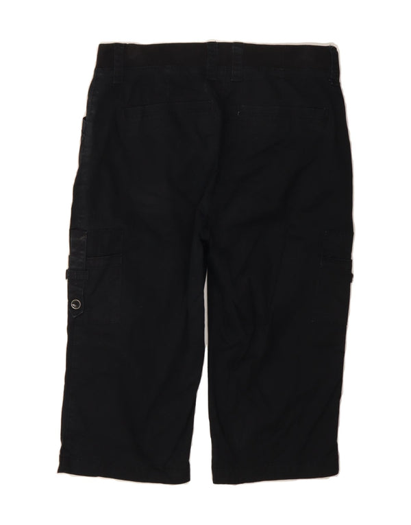 LEE Womens Mid Rise Relaxed Fit Capri Trousers US 6 Medium W30 L16 Black