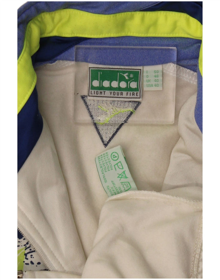 Ανδρική φόρμα DIADORA Top Jacket UK 40 Medium White Colourblock Polyester