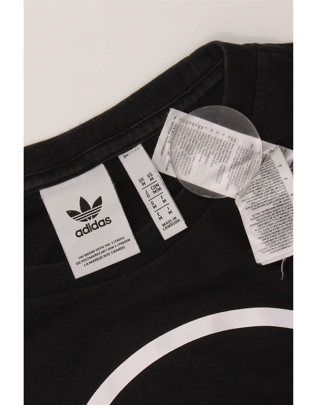 Ανδρικό γραφικό T-Shirt Adidas Top Μεσαίο μαύρο βαμβακερό