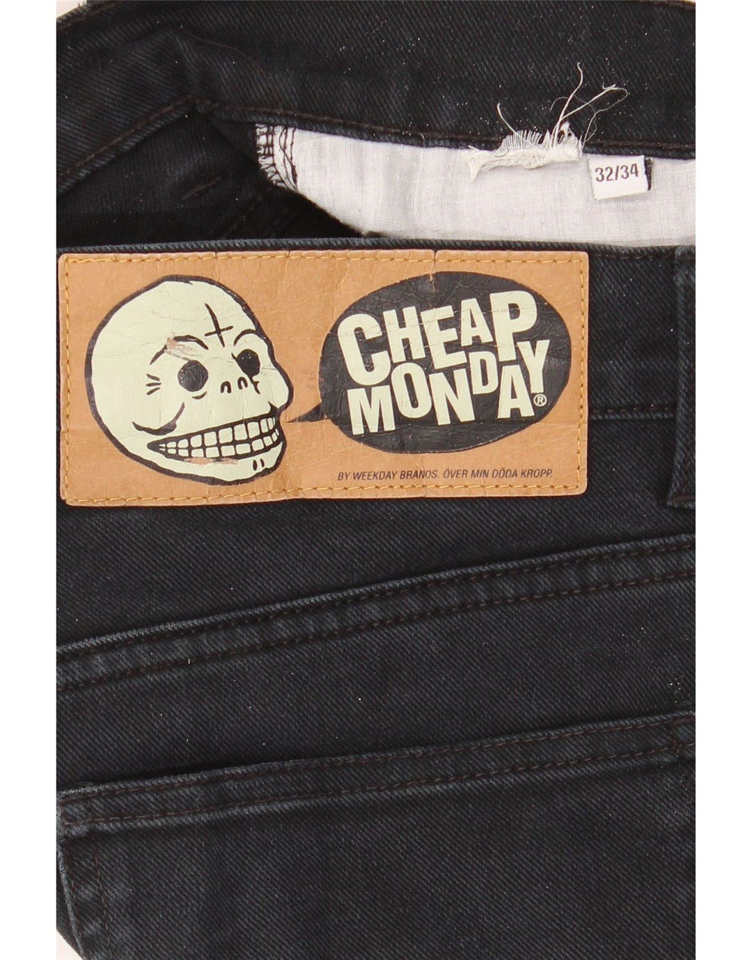 Φτηνό Monday Ανδρικό Slim Jeans W32 L34 Μαύρο