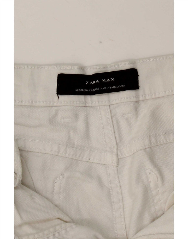 Zara Ανδρικό σορτς casual EU 38 Small W30 Λευκό