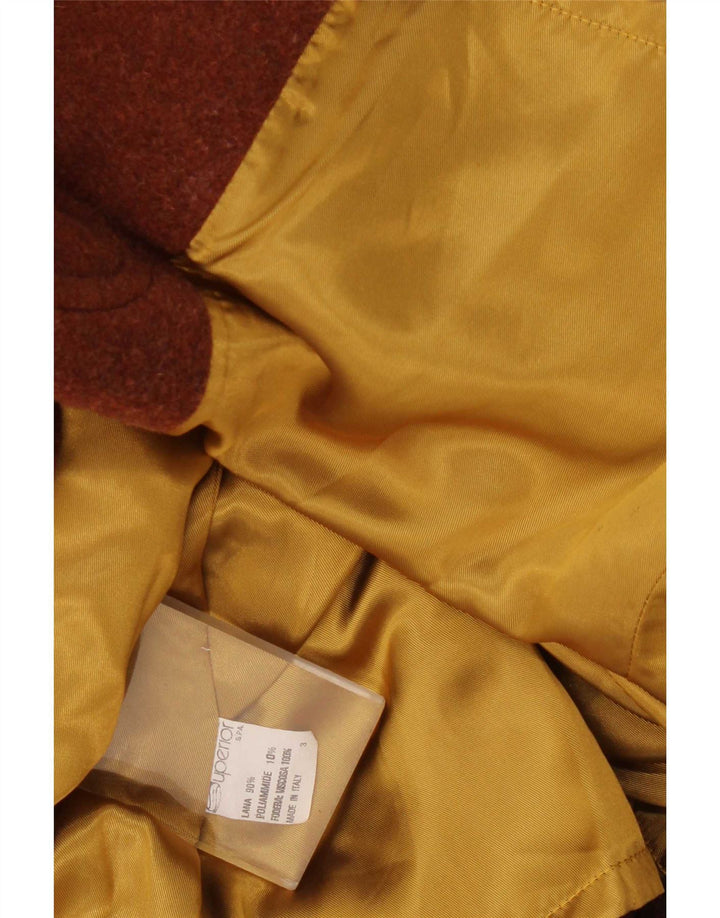 Superior Γυναικείο Παλτό Duffle Oversized US 3 XS Καφέ Μαλλί