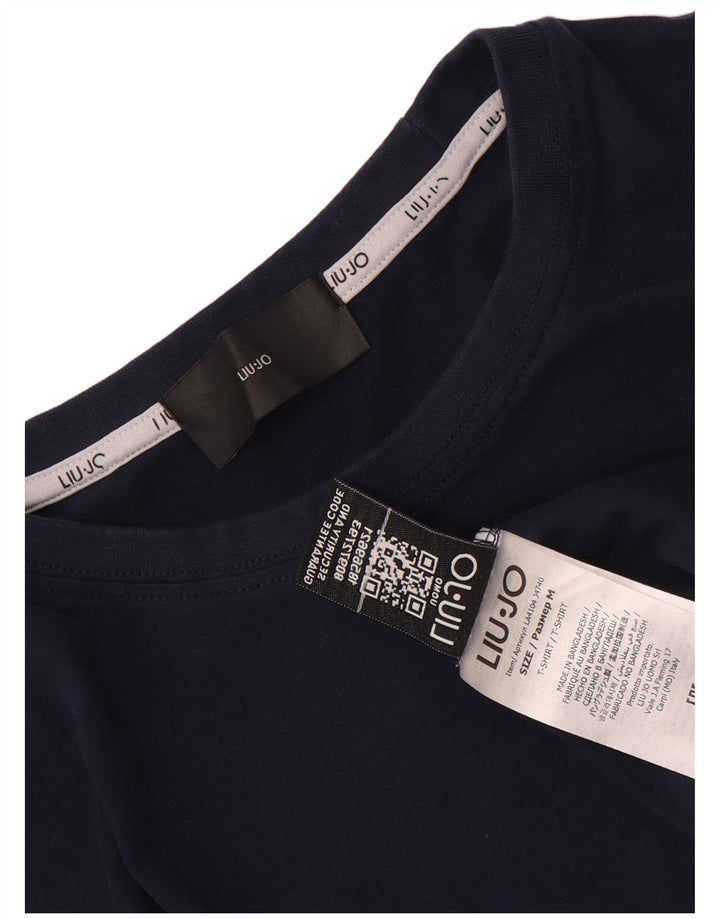 Ανδρικό T-Shirt Liu Jo Top Βαμβακερό μεσαίο ναυτικό μπλε