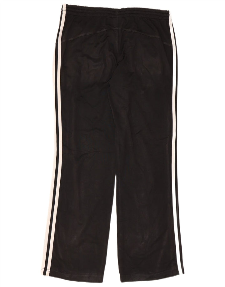 ADIDAS Boys Tracksuit Trousers 13-14 Years  Black Colourblock Polyester