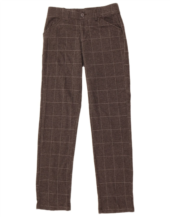 Lee Womens Riders Straight παντελόνι Chino US 8 Medium W30 L32 Grey Check