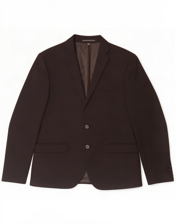 Marks & Spencer Mens 2 Button Skinny Fit Blazer Jacket EU 50 Large Black