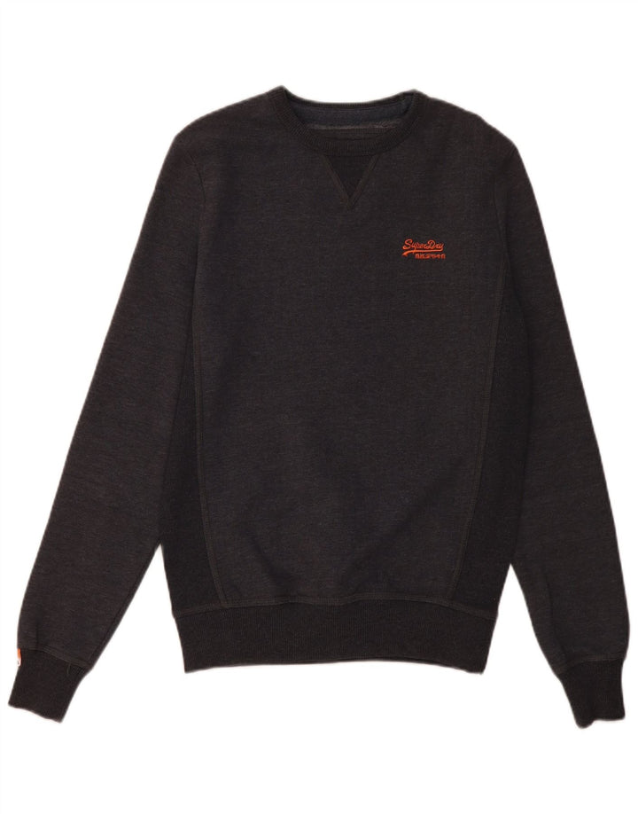 SUPERDRY Mens Sweatshirt Jumper Small Grey Cotton