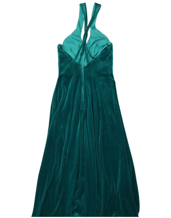 The House Of Nicholas Γυναικείο Velvet Halter Φόρεμα A-Line UK 16 Large Green