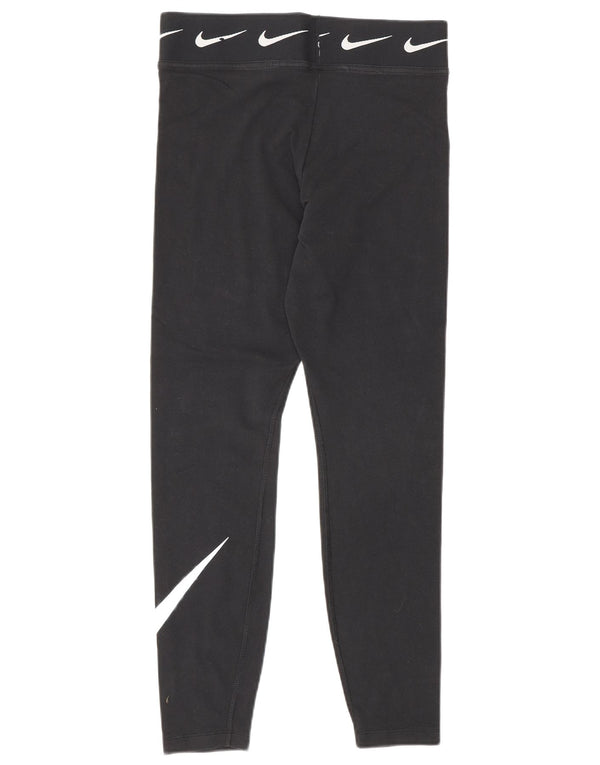 Γυναικεία γραφικά κολάν Nike UK 12 μεσαίο μαύρο βαμβακερό