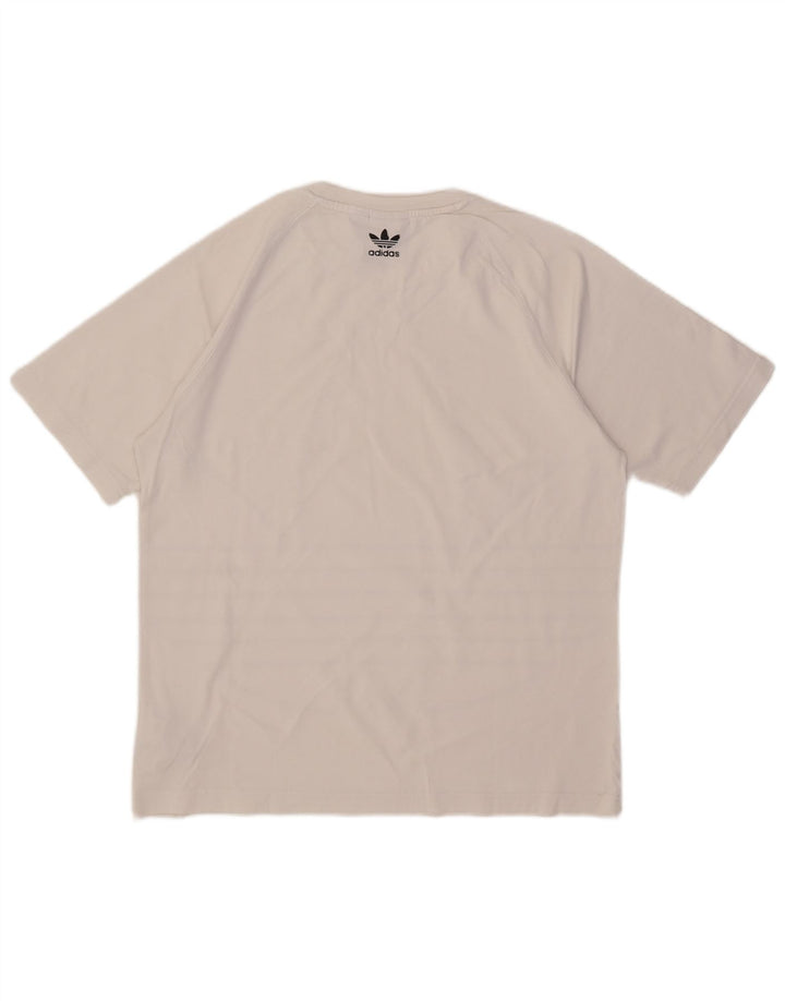 Ανδρικό γραφικό T-Shirt Adidas Top Μικρό λευκό βαμβακερό