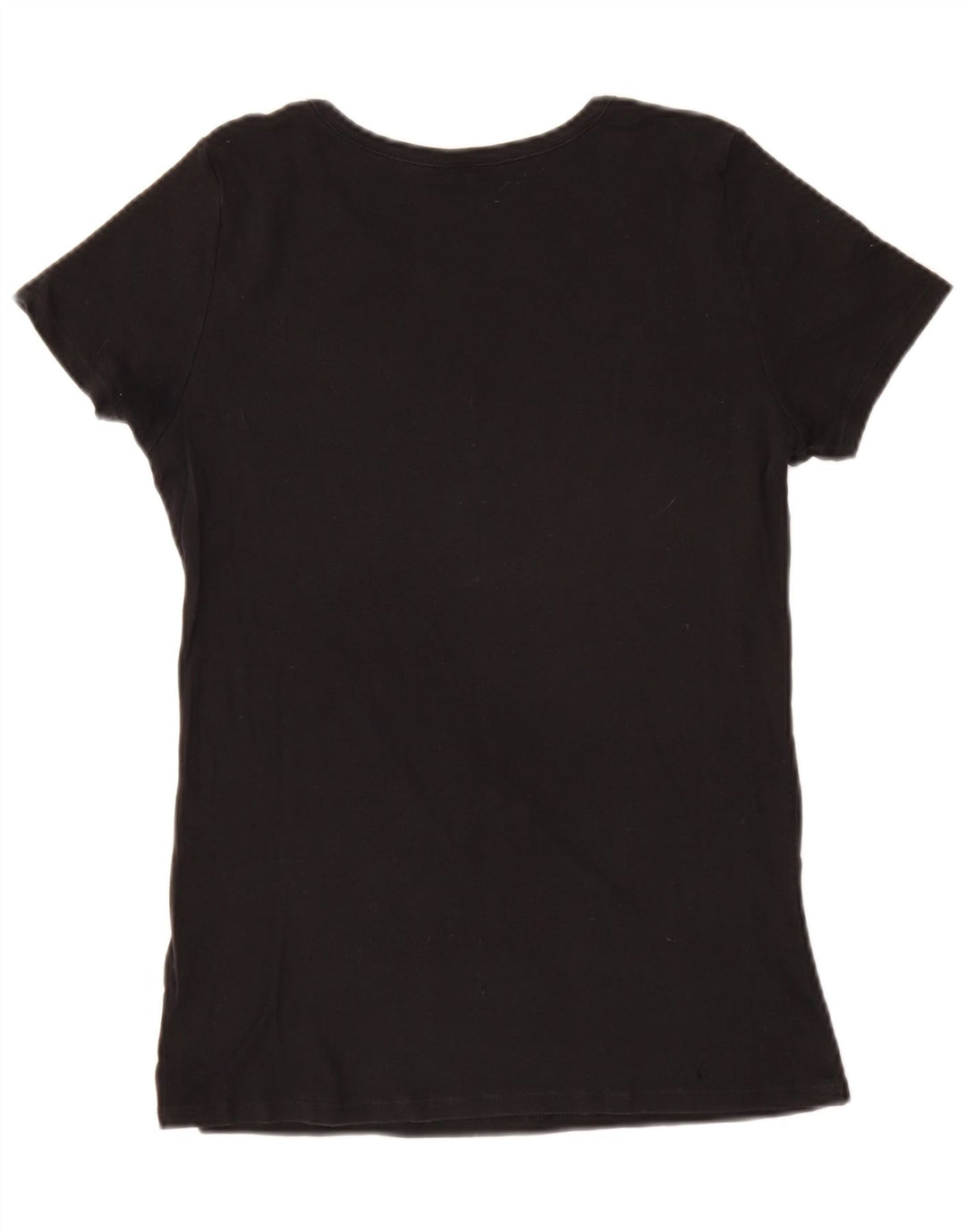 BENETTON Γυναικείο γραφικό T-Shirt Top UK 16 Small Black