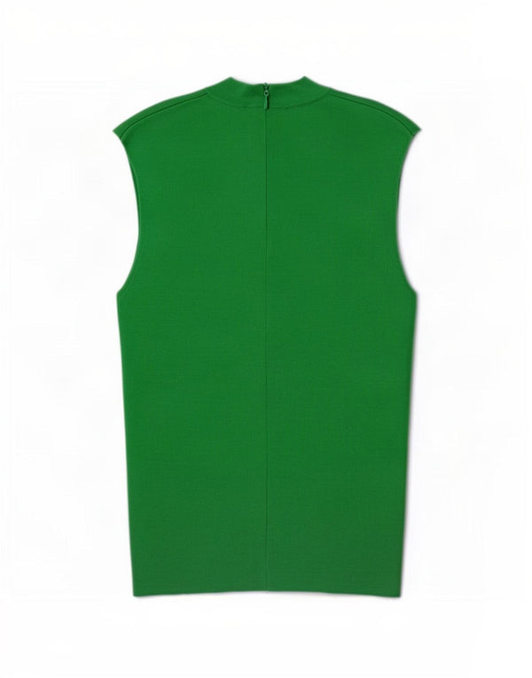 Zara Γυναικεία Αμάνικη Μπλούζα Τοπ UK 10 Small Green Viscose