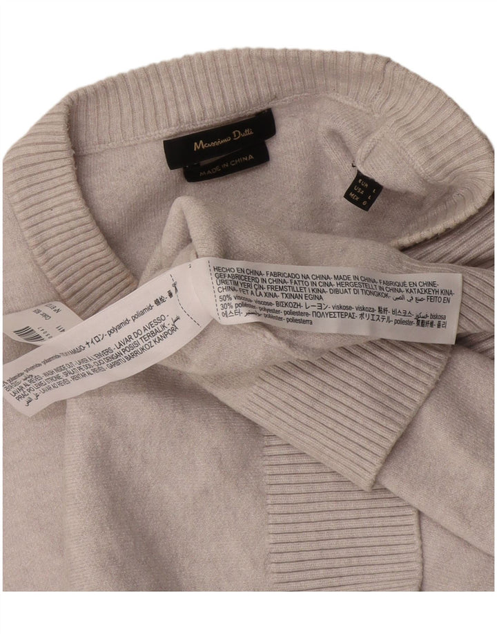Ανδρικό πουλόβερ Massimo Dutti Crew Neck Jumper Μεγάλο Γκρι Πολυαμίδιο