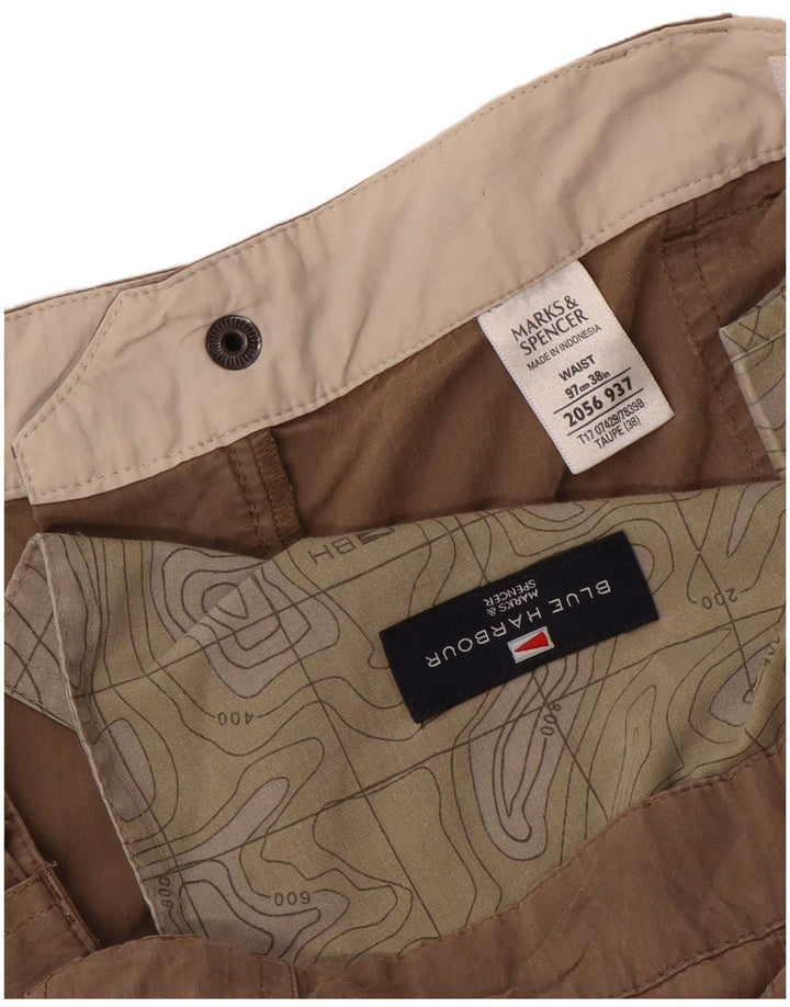 Ανδρικό σορτς Marks & Spencer Blue Harbour Cargo W38 XL Μπεζ βαμβακερό
