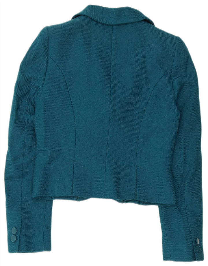 Hobbs Γυναικείο σακάκι σακάκι 2 κουμπιών UK 10 Small Blue Wool