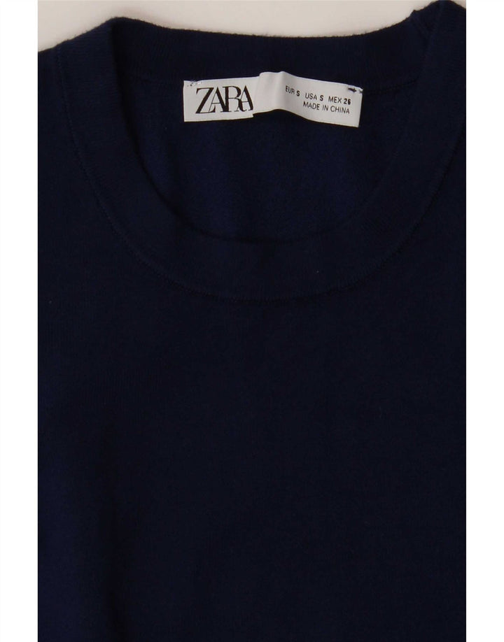 Zara Γυναικείο Γιλέκο Tank Top UK 10 Small Navy Blue