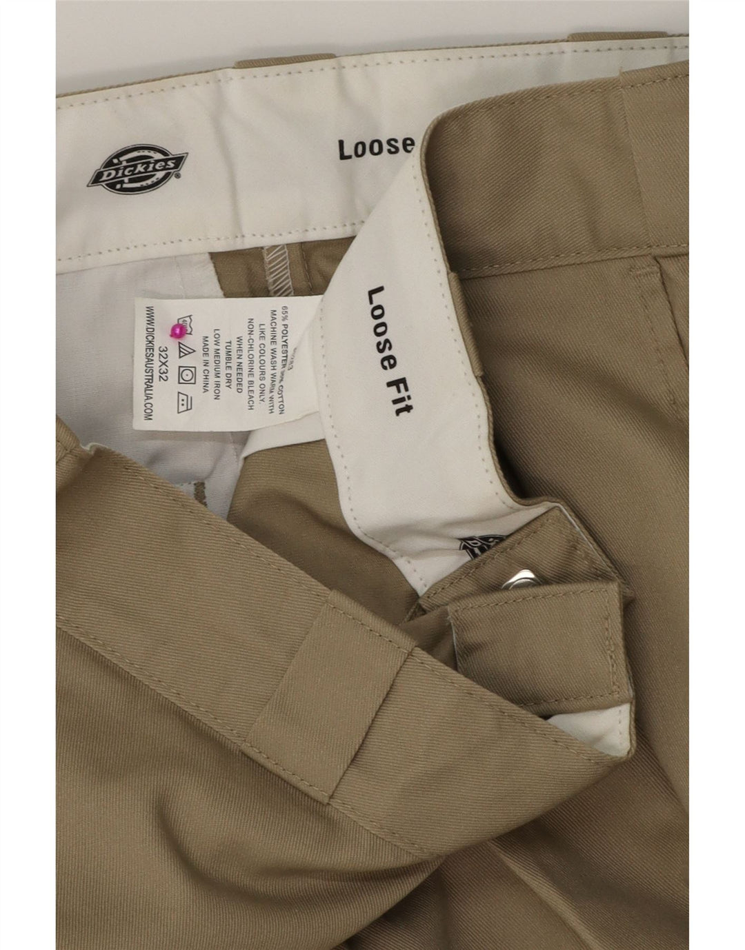 DICKIES Ανδρικό παντελόνι Cargo Loose Fit W32 L32 Beige Polyester