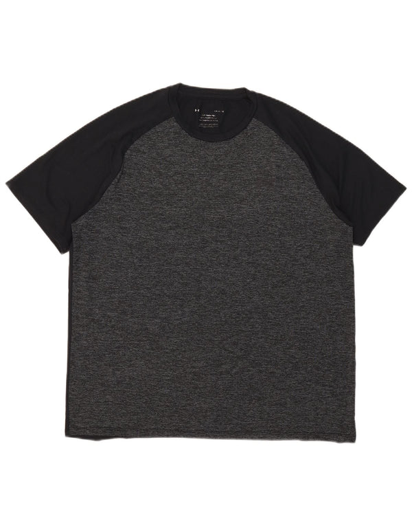 Under Armour Mens T-Shirt Top Large Black Flecked