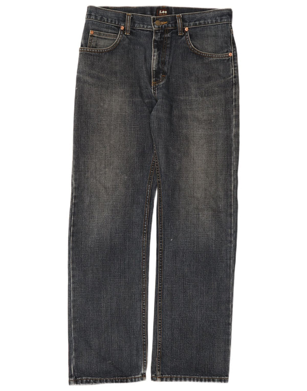 Lee Mens Straight Jeans W31 L31 Blue Cotton