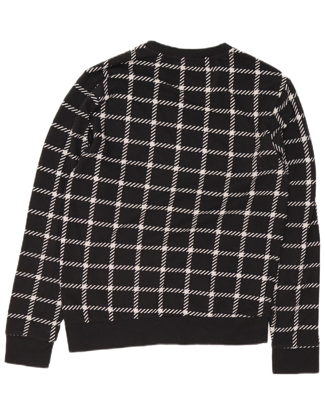 CALVIN KLEIN Ανδρικό γραφικό φούτερ Jumper Small Black Check Cotton