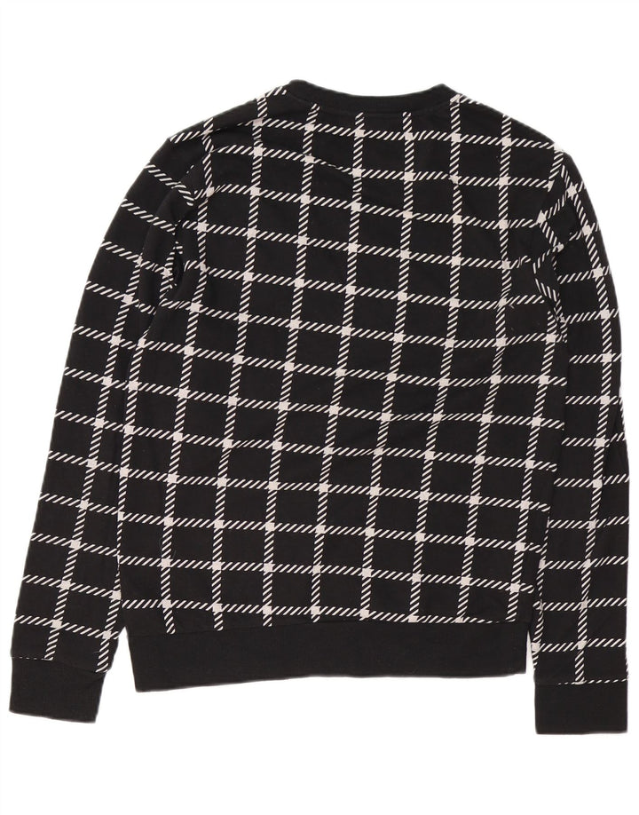 CALVIN KLEIN Ανδρικό γραφικό φούτερ Jumper Small Black Check Cotton