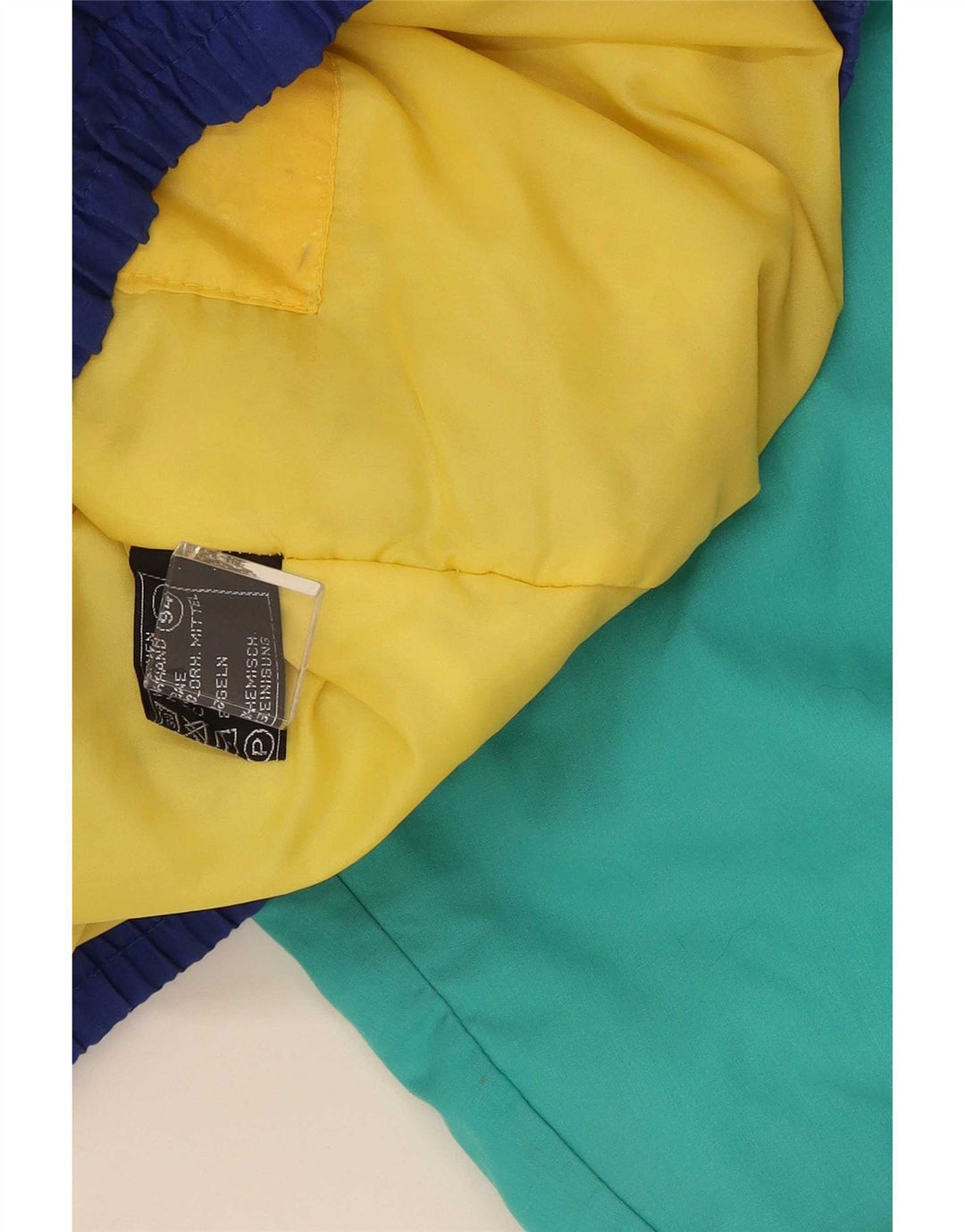 Vintage ανδρικό μπουφάν σκι με κουκούλα UK 38 Medium πολύχρωμο Colourblock